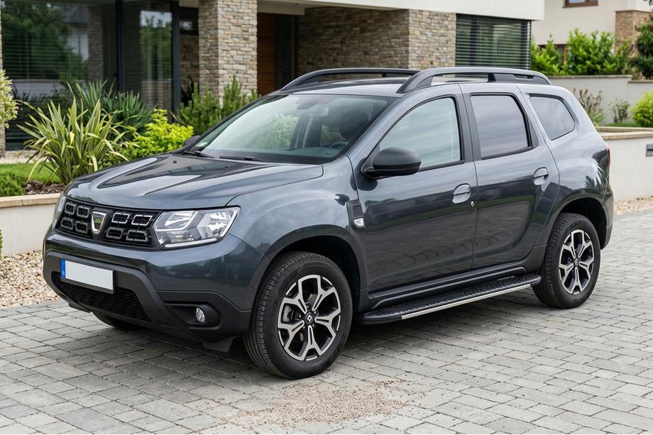 Dacia Duster 2018-2024 Progi Boczné Bosphore Grey (2 szt., Aluminium) Image