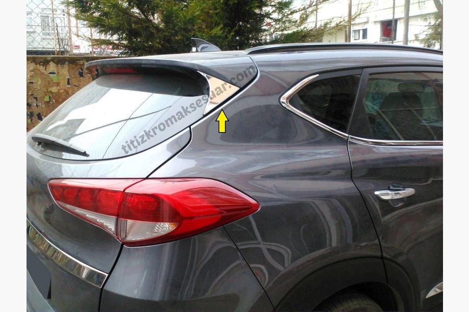 Hyundai Tucson TL 2016-2021 Chromowana nakładka trójkątna na klapę bagażnika (stal nierdzewna) Zdjęcia 2