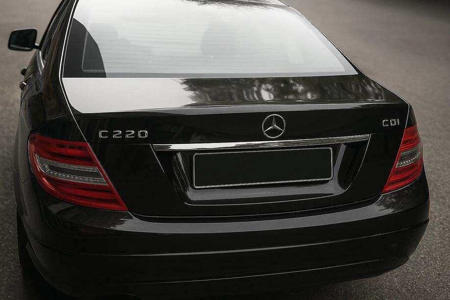 Mercedes C-class W204 2007-2015 Listwa chromowana nad tablicą rejestracyjną (stal nierdzewna) Image