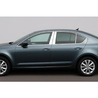 Listwy Słupków Drzwi ze Stali Nierdzewnej (6 szt.) Skoda Octavia III A7 2013-2019 zdjęcia 1