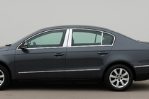 Volkswagen Passat B6 2006-2012 Listwy słupków drzwi ze stali nierdzewnej (SD) zdjęcia 1