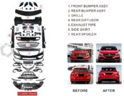 Mercedes A-class W176 2012-2018 Zestaw Body Kit (A45 AMG) zdjęcia 3