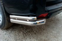 Toyota Land Cruiser Prado 150 2009-2023 Tylne narożniki AK003-podwójne (nierdzewne) zdjęcia 3