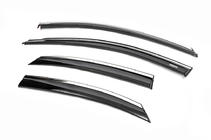 Ford Focus II 2008-2011 Deflektory szyb z chromowaną listwą SD/HB (4 szt, Niken) zdjęcia 2