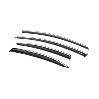 Deflektory szyb z listwą chromowaną (4 szt, Niken) Honda Civic Sedan VIII 2006-2011 zdjęcia 3