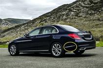 Mercedes C-class W205 2014-2021 Nakładki na listwy V1 stal nierdzewna zdjęcia 2