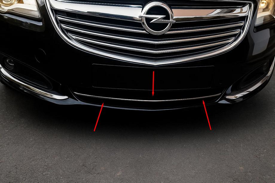 Opel Insignia 2008-2017 Nakładki na kratkę zderzaka (stal nierdzewna) Image