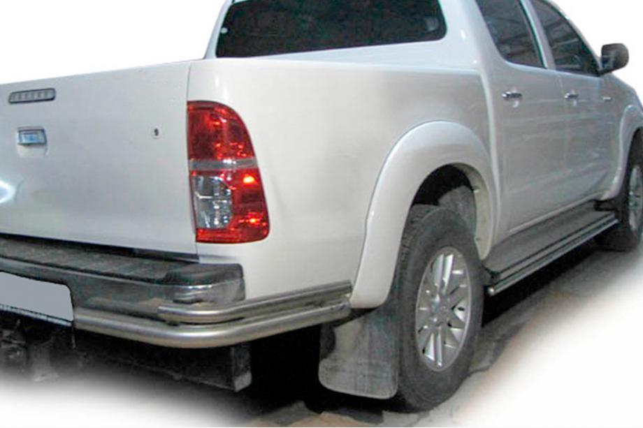 Toyota Hilux 2006-2015 Tylne Narożniki AK003-Podwójne (Stal Nierdzewna) Image