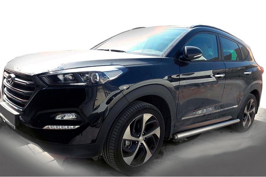 Hyundai Tucson TL 2016-2021 Rury Boczne (2 szt., Stal Nierdzewna) Image