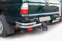 Mitsubishi L200 1996-2006 Tylne narożniki AK003-Double (2 szt., stal nierdzewna) zdjęcia 1