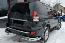 Toyota Land Cruiser Prado 120 2002-2009 Tylne podwójne narożniki AK003-2 (2 szt., stal nierdzewna) zdjęcia 1