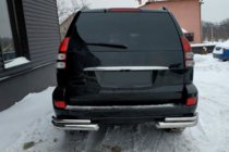 Toyota Land Cruiser Prado 120 2002-2009 Tylne podwójne narożniki AK003-2 (2 szt., stal nierdzewna) zdjęcia 2