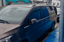 Mercedes Vito/V-class W447 2014- Relingi Dachowe Chrom CAN Oryginalny Design (Metalowe Nogi) Długa Baza (EXTRALONG) zdjęcia 6