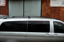 Mercedes Vito/V-class W447 2014- Czarne relingi dachowe CAN Oryginalny design (metalowe stopki) zdjęcia 4