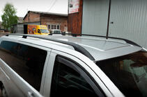Mercedes Vito/V-class W447 2014- Czarne relingi dachowe CAN Oryginalny design (metalowe stopki) zdjęcia 1