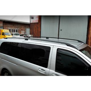 Czarne relingi dachowe CAN Oryginalny design (metalowe stopki) Mercedes Vito/V-class W447 2014- zdjęcia 3