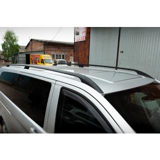 Czarne relingi dachowe CAN Oryginalny design (metalowe stopki) Mercedes Vito/V-class W447 2014- zdjęcia 1
