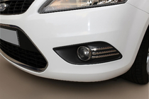 Ford Focus II 2008-2011 Chromowane nakładki na światła przeciwmgielne (6 szt., stal nierdzewna) zdjęcia 1