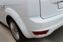 Ford Focus II 2008-2011 Nakładki na tylne odblaski (2 szt., stal nierdzewna) zdjęcia 1
