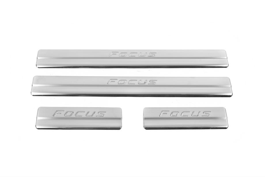 Ford Focus III 2011-2017 Nakładki progowe OmsaLine (4 szt, stal nierdzewna) Image