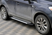 Ford Kuga 2008-2013 Progi Boczné Allmond Grey (2 szt., Aluminium) zdjęcia 1