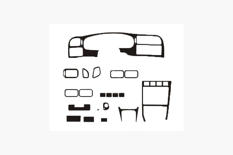 Nissan Sunny 1990-1995 PROMOCJA! Nakładki na deskę rozdzielczą w stylu aluminium Image