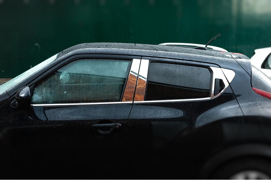 Nissan Juke 2010-2019 Listwy Słupków Drzwi ze Stali Nierdzewnej (8 szt.) Image