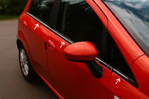 Nissan Micra K12 2003-2010 Listwy Ozdobne Szyb Stal Nierdzewna (6 szt.) zdjęcia 1