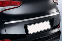 Hyundai Tucson TL 2016-2021 Listwa chromowana nad tablicą rejestracyjną (2015–2018, górna, wąska, stal nierdzewna) zdjęcia 1