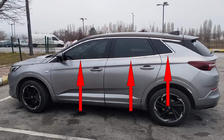 Opel Grandland X 2017- Dolne listwy szyb stal nierdzewna (6 szt.) zdjęcia 1