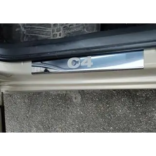Nakładki progowe Carmos stal nierdzewna Citroen C-4 2004-2010 zdjęcia 1