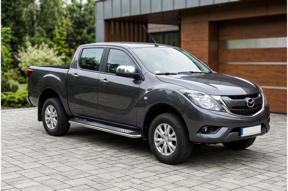 Mazda BT-50 2012- Progi Boczne Maydos V2 (2 szt., Aluminium i Stal Nierdzewna) Image