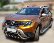 Dacia Duster 2018-2024 Pałąk przedni bez napisu WT003 (stal nierdzewna) zdjęcia 7