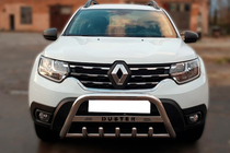 Dacia Duster 2018-2024 Orurowanie przednie z napisem WT004 (stal nierdzewna) zdjęcia 1
