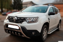 Dacia Duster 2018-2024 Orurowanie przednie z napisem WT004 (stal nierdzewna) zdjęcia 3