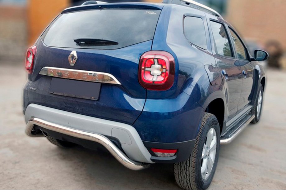 Dacia Duster 2018-2024 Tylny Ochraniacz AK007 (Stal Nierdzewna) Image