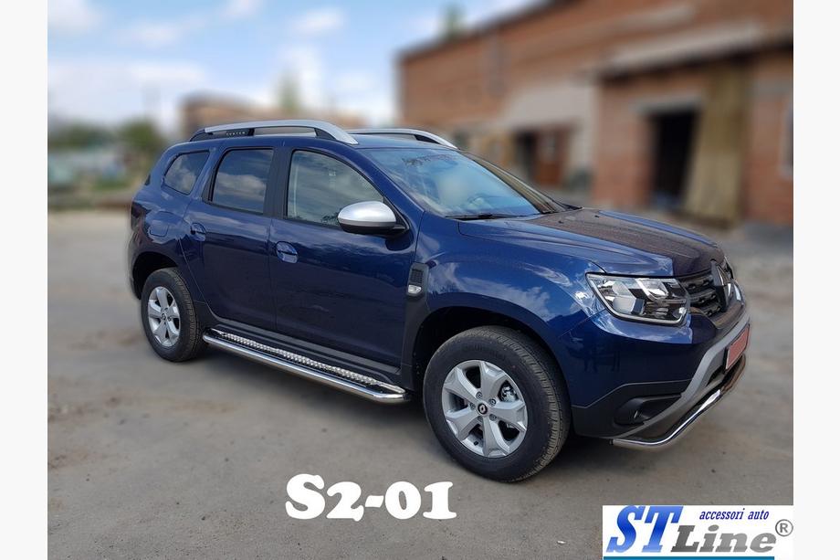 Dacia Duster 2018-2024 Progi Boczné Premium (2 szt., Stal Nierdzewna) Image