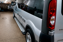Renault Trafic 2001–2015 Progi boczne typ X5 (2 szt, aluminium) Długa Baza zdjęcia 4