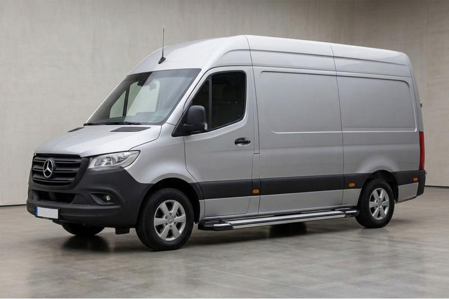Mercedes Sprinter W907/W910 2018- Progi Boczné Rainbow (2 szt., Aluminium) Image