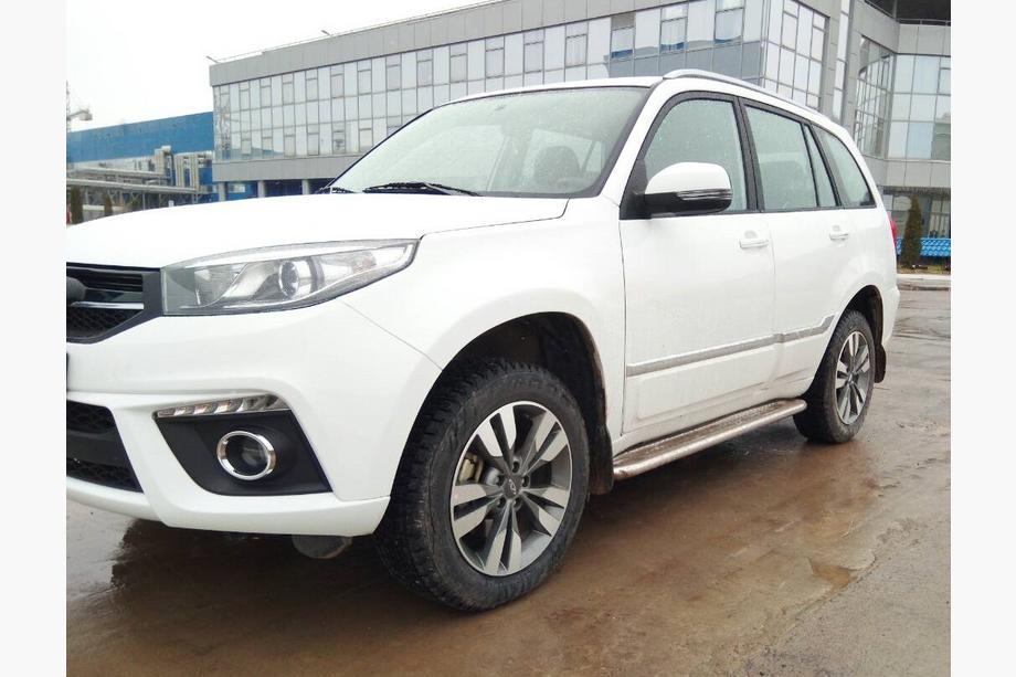 Chery Tiggo 3 2005- Progi Boczné Premium (2 szt., Stal Nierdzewna) Image