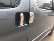 Citroen Berlingo 1996-2008 Nakładki na Klamek Chromowane (Stal Nierdzewna) Dwoje przednich drzwi, jedne przesuwne, tylne drzwi skrzydlowe zdjęcia 5