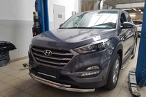 Hyundai Tucson TL 2016-2021 Przedni Pałąk Ochronny ST014 (Stal Nierdzewna) d60/60 zdjęcia 1