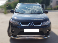 Mitsubishi Outlander 2006-2012 Przedni Pałąk Ochronny ST014 (Stal Nierdzewna) d60/60 zdjęcia 1
