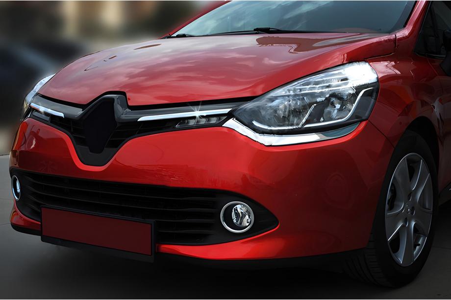 Renault Clio IV 2012-2019 Nakładki na grill OmsaLine (2 szt, stal nierdzewna) Image