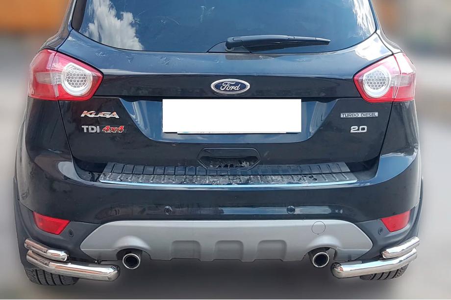 Ford Kuga 2008-2013 Tylne podwójne narożniki AK003-double (2 szt., stal nierdzewna) Image