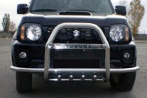 Suzuki Jimny 1998-2018 Orurowanie przednie QT007-Exclusive (z napisem, stal nierdzewna) zdjęcia 5
