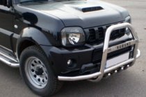 Suzuki Jimny 1998-2018 Orurowanie przednie QT007-Exclusive (z napisem, stal nierdzewna) zdjęcia 4