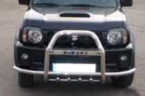 Suzuki Jimny 1998-2018 Orurowanie przednie QT007-Exclusive (z napisem, stal nierdzewna) zdjęcia 1