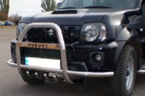 Suzuki Jimny 1998-2018 Orurowanie przednie QT007-Exclusive (z napisem, stal nierdzewna) zdjęcia 3