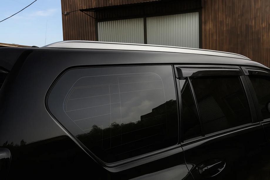 Toyota Land Cruiser Prado 150 2009-2023 Relingi dachowe design Lexus (2 szt, szare) Image